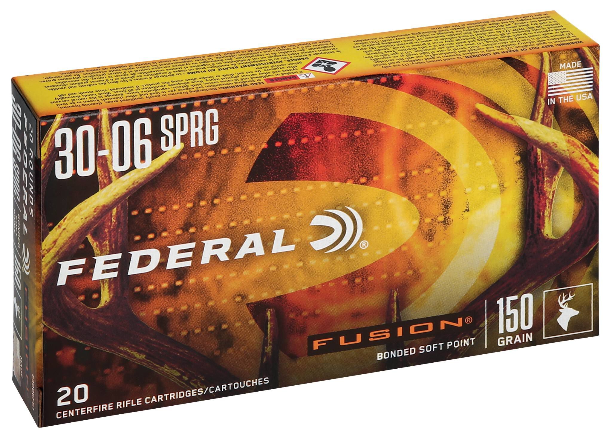 Federal 30-06 150gr Fusion – Powerful .30-06 Springfield Deer Hunting Ammo, 2900 fps, 20 Rounds - Image 2