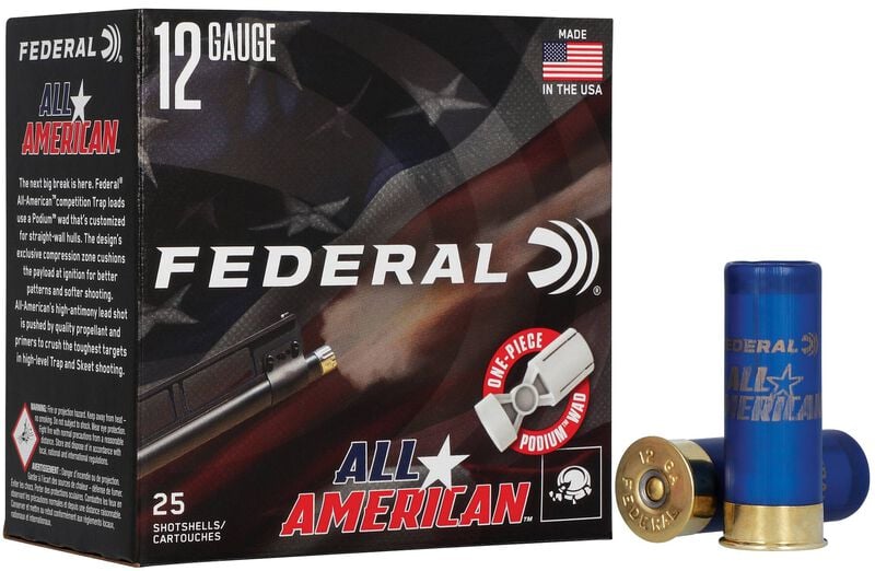 All-American, 12 Gauge, 8 Shot, 2-3/4 in, 1 1/8 oz, 1200 fps