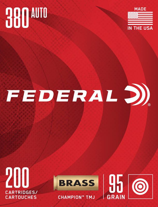 Champion Training, 380 Auto, 95 Grain, Full Metal Jacket, 980 fps