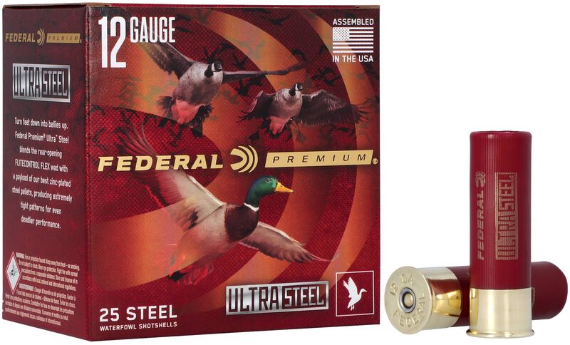 Ultra Steel, 12 Gauge, 2 Shot, 3 in, 1 1/4 oz, 1450 fps