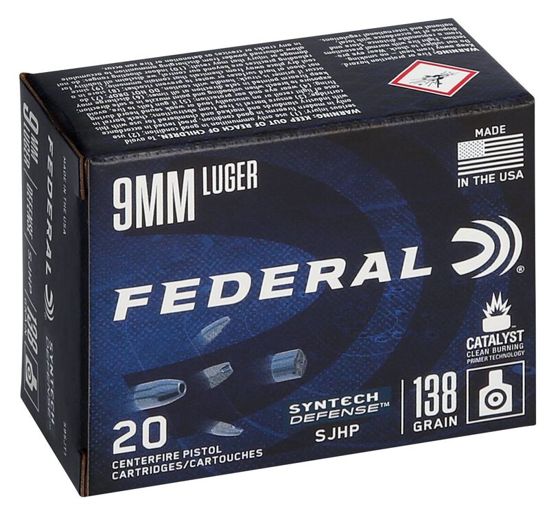 Syntech Defense, 9mm Luger, 138 Grain, Segmented Hollow Point, 1050 fps
