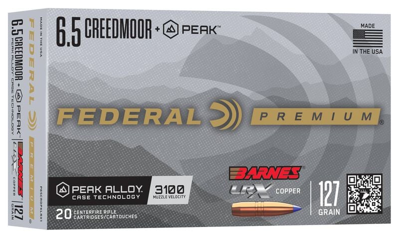 Barnes LRX, 6.5 Creedmoor +Peak, 127 Grain, Barnes LRX, 3100 fps