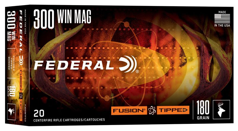 Fusion Tipped Rifle, 300 Win Mag, 180 Grain, Fusion Tipped, 2950 fps