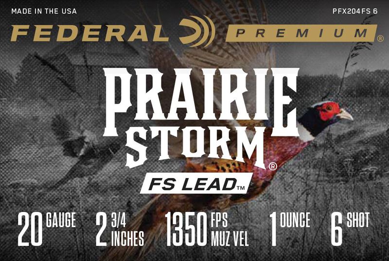 Prairie Storm FS Lead, 20 Gauge, 6 Shot, 2-3/4 in, 1 oz, 1350 fps