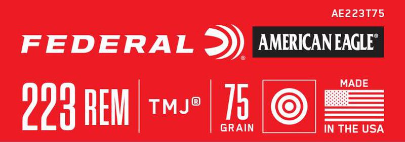 American Eagle Rifle, 223 Rem, 75 Grain, Total Metal Jacket, 2775 fps