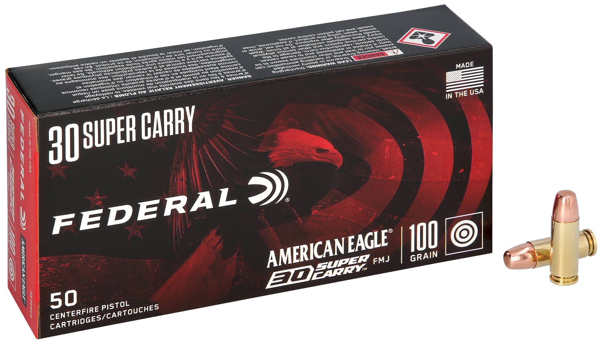 Federal 30 Super Carry 100gr FMJ – Proven 30 Super Carry Range Ammo, 1250 fps, 50 Rounds 4 Federal 30 Super Carry 100gr FMJ – Proven 30 Super Carry Range Ammo, 1250 fps, 50 Rounds - Image 4