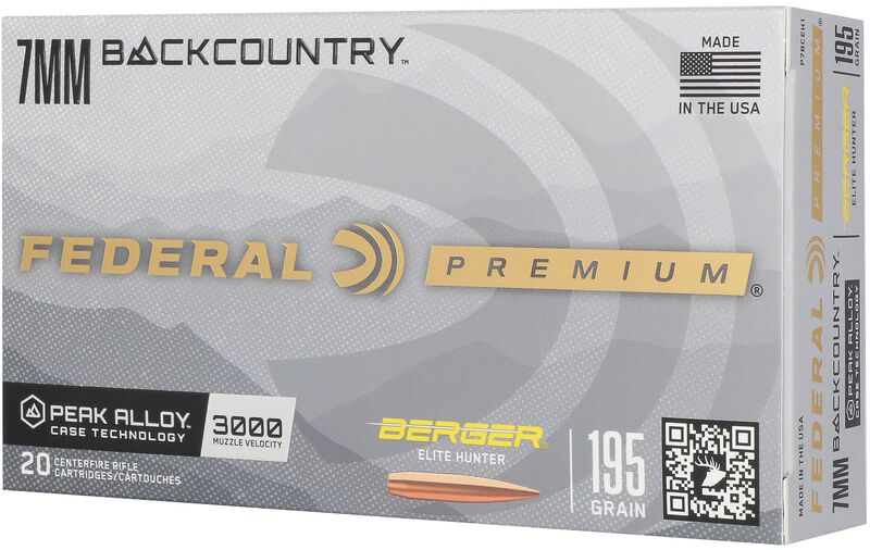 Elite Hunter, 7mm Backcountry, 195 Grain, Berger Elite Hunter, 3000 fps