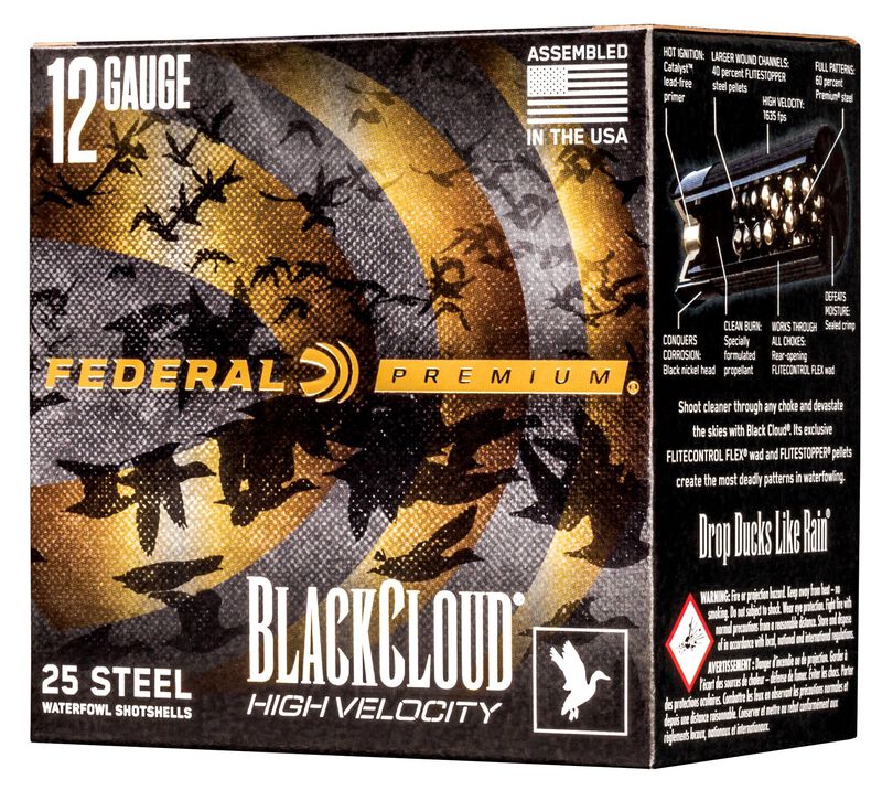Black Cloud FS Steel High Velocity, 12 Gauge, BB Shot, 3 in, 1 1/8 oz, 1635 fps