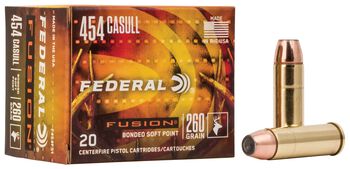 Fusion Handgun, 454 Casull, 260 Grain, Fusion Soft Point, 1350 fps
