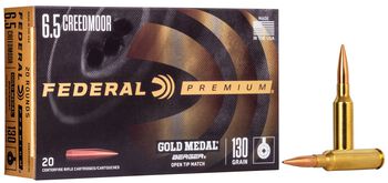Gold Medal Berger, 6.5 Creedmoor, 130 Grain, Berger AR Hybrid OTM, 2875 fps