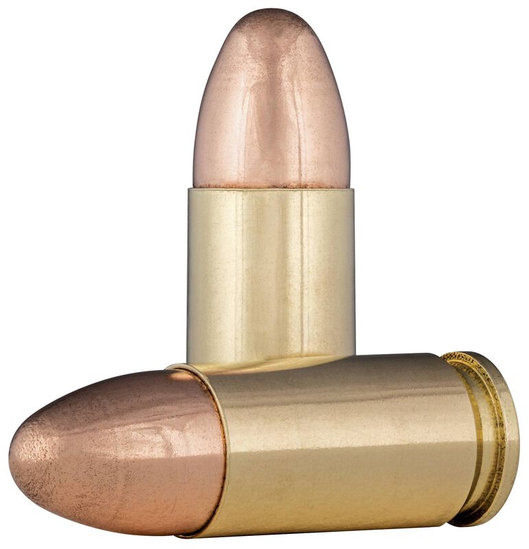 Military Grade, 9mm NATO, 124 Grain, Full Metal Jacket, 1260 fps