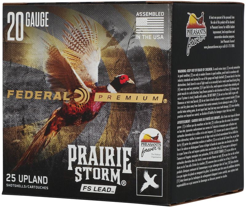 Prairie Storm FS Lead, 20 Gauge, 5 Shot, 3 in, 1 1/4 oz, 1300 fps