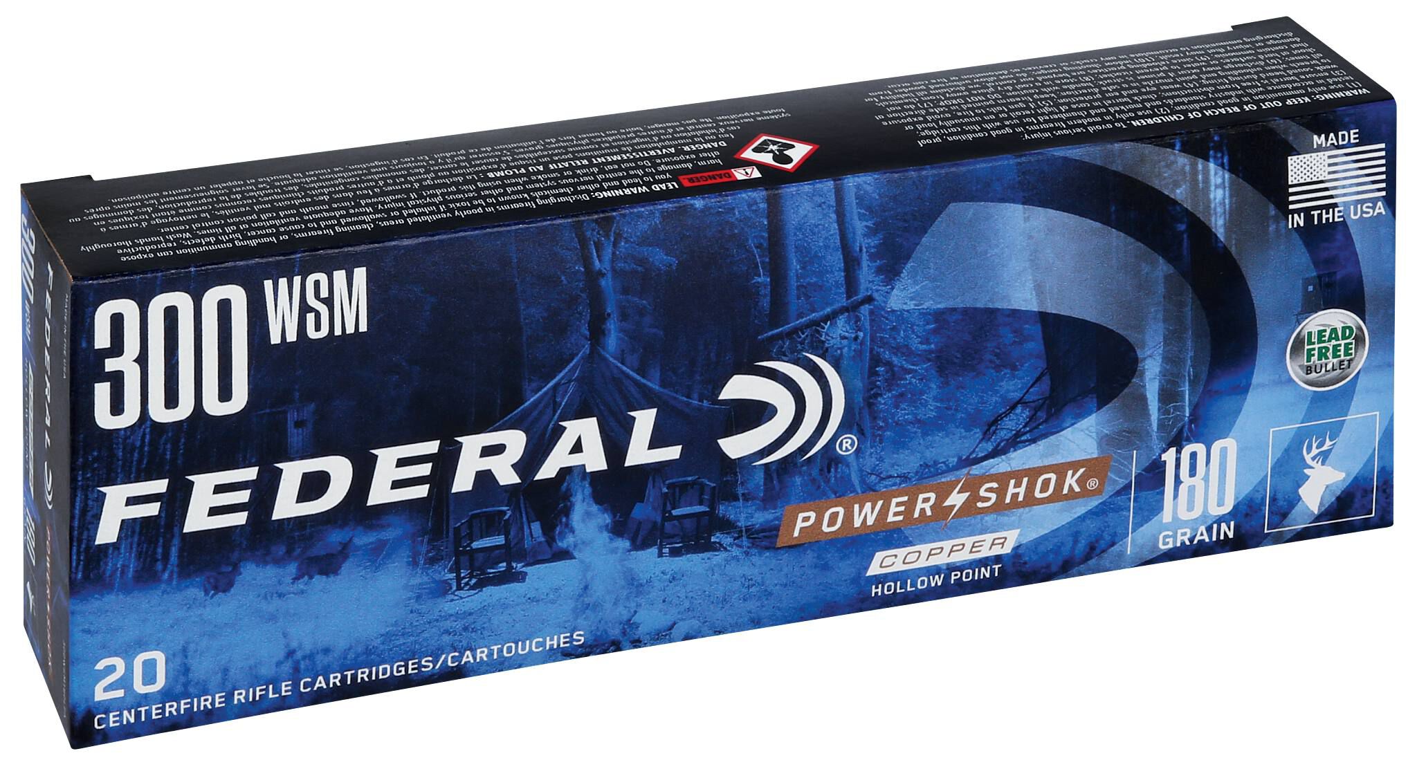 Federal 300 WSM 180gr Power-Shok Copper – Superb Lead Free Deer and Elk Ammo, 20 Rounds - Image 3