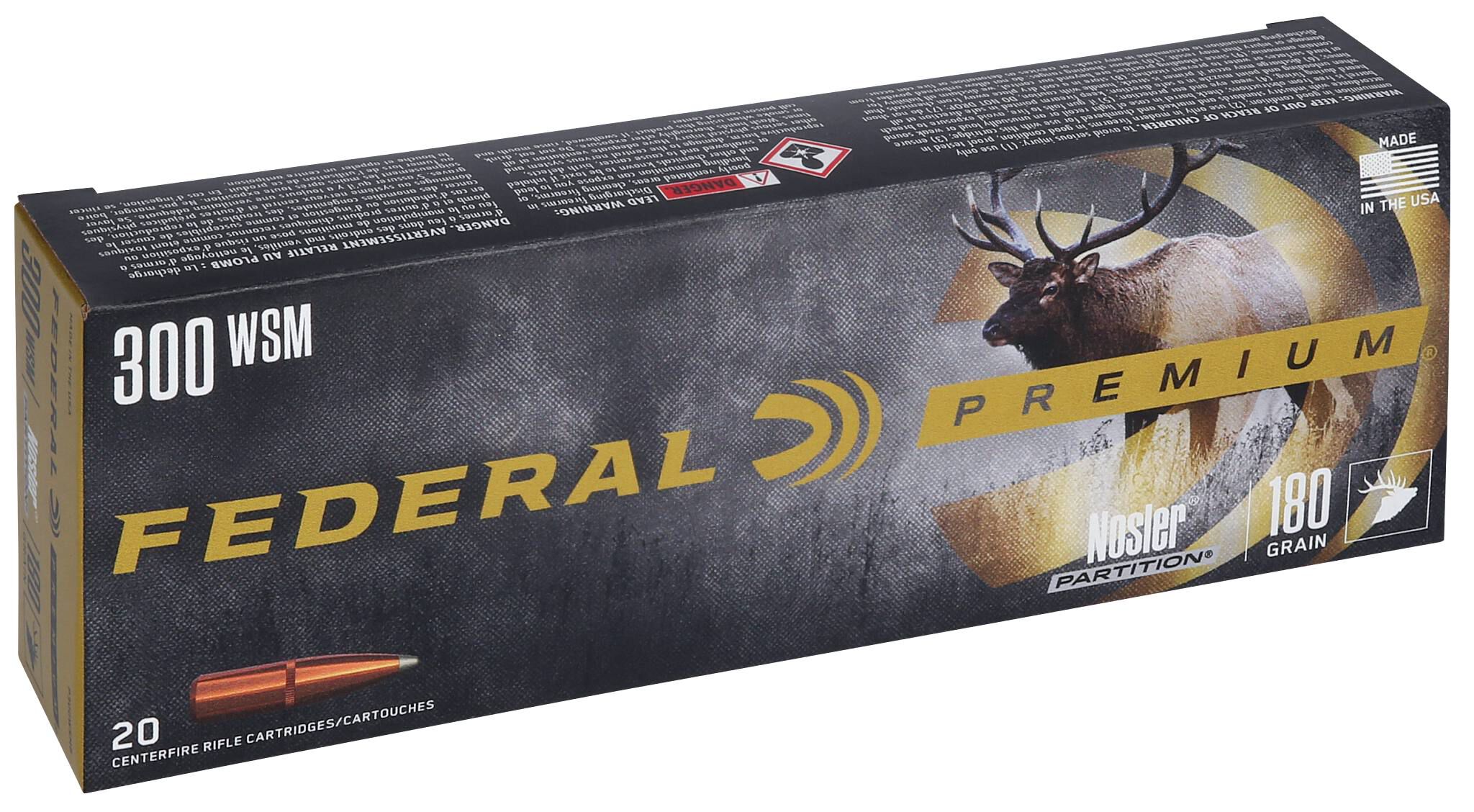 Federal 300 WSM 180gr Nosler Partition – Proven 300 WSM Big Game Ammo, 20 Rounds 3 Federal 300 WSM 180gr Nosler Partition – Proven 300 WSM Big Game Ammo, 20 Rounds - Image 3