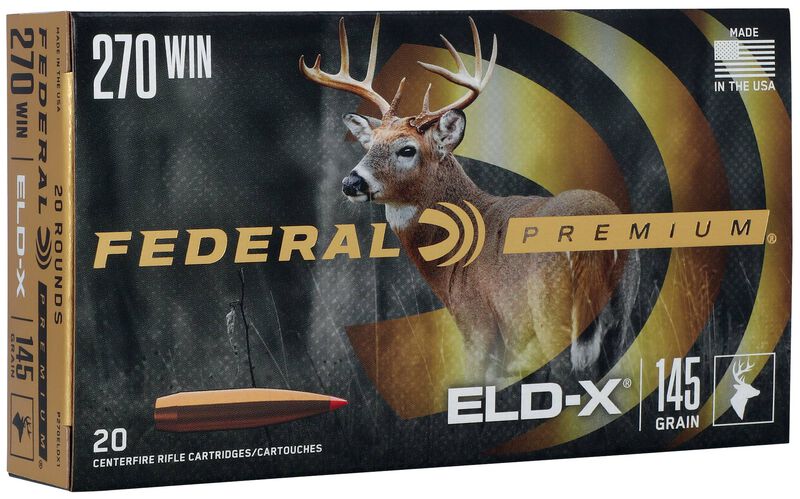 Federal Premium ELD-X, 270 Win, 145 Grain, ELD-X, 2890 fps