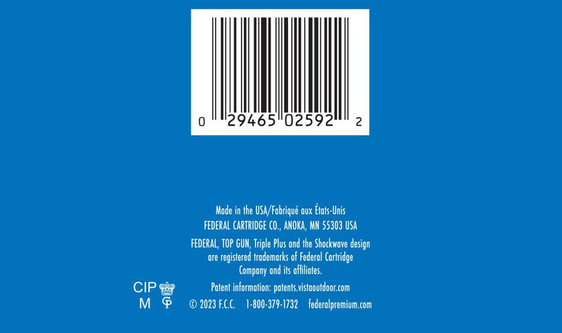 Top Gun, 12 Gauge, 8 Shot, 2-3/4 in, 1 oz, 1180 fps