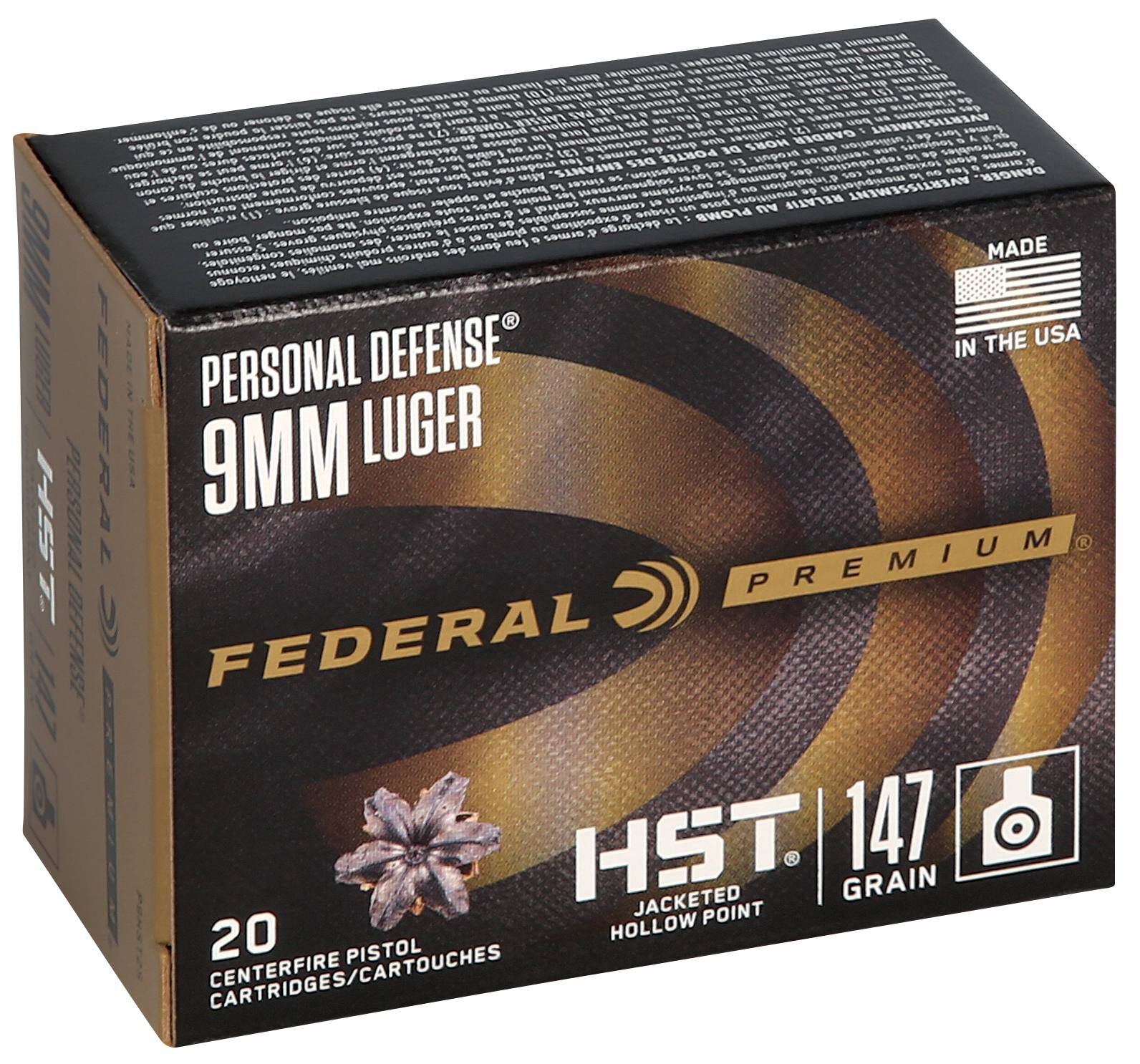 Federal 9mm 147gr HST – Reliable 9mm Luger Defense Ammo, 1000 fps, 20 Rounds - Image 3