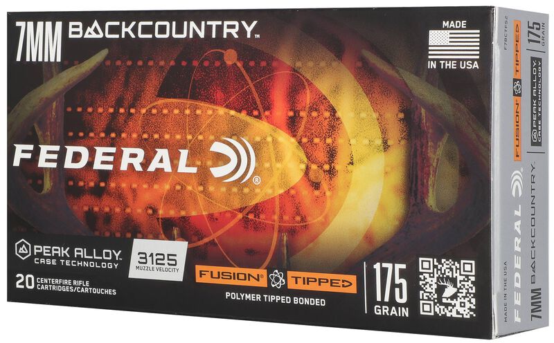 Fusion Tipped Rifle, 7mm Backcountry, 175 Grain, Fusion Tipped, 3125 fps
