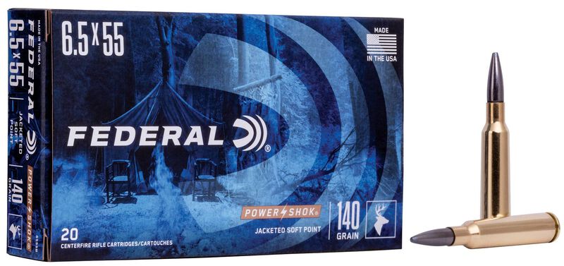 Power-Shok Rifle, 6.5x55 Swedish, 140 Grain, Jacketed Soft Point, 2650 fps