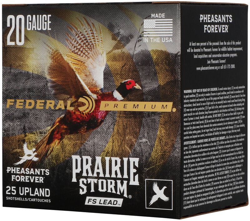 Prairie Storm FS Lead, 20 Gauge, 6 Shot, 2-3/4 in, 1 oz, 1350 fps