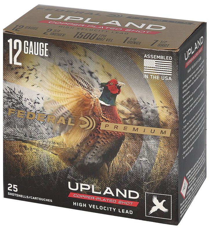 Upland High Velocity, 12 Gauge, 7.5 Shot, 2-3/4 in, 1 1/8 oz, 1500 fps