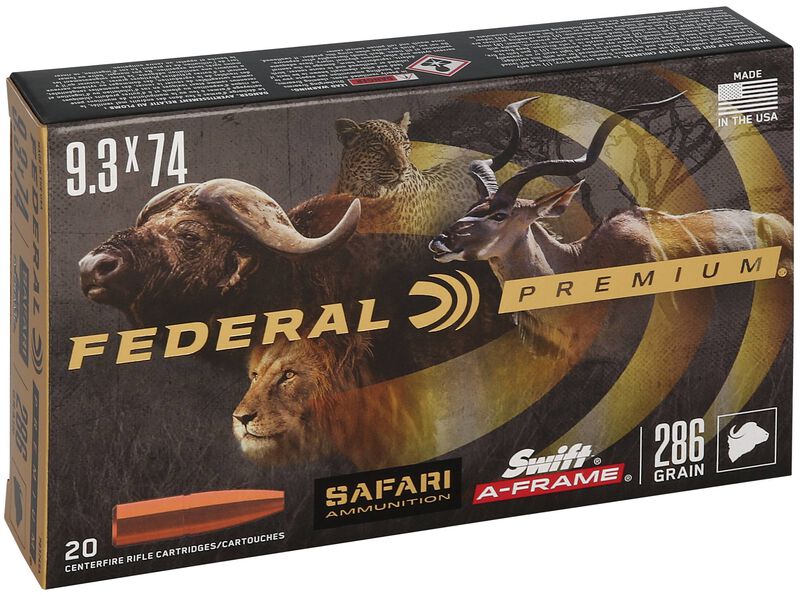 Safari Swift A-Frame, 9.3x74R, 286 Grain, Swift A-Frame, 2360 fps