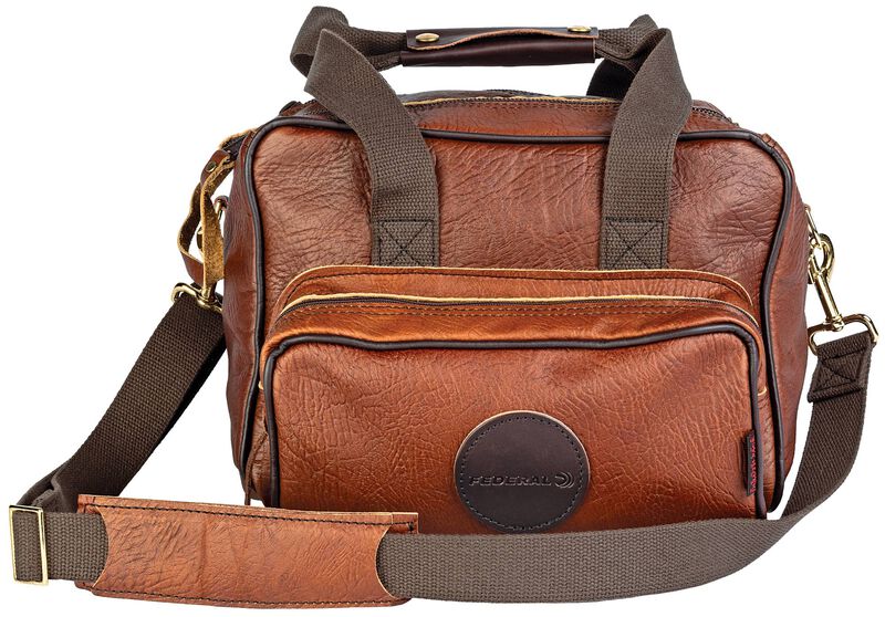 Federal/Duluth Pack Bison Leather Range Bag, Brown, 9 inch x 12 inch x 9.5 inch