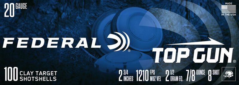 Top Gun, 20 Gauge, 8 Shot, 2-3/4 in, 7/8 oz, 1210 fps