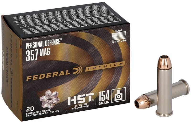 Personal Defense HST, 357 Magnum, 154 Grain, HST Jacketed Hollow Point, 1340 fps