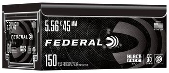Black Pack Rifle, 5.56x45mm, 55 Grain, Full Metal Jacket Boat-Tail, 3165 fps
