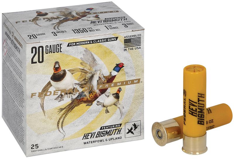 Premium HEVI-Bismuth, 20 Gauge, 3 Shot, 3 in, 1 1/8 oz, 1350 fps