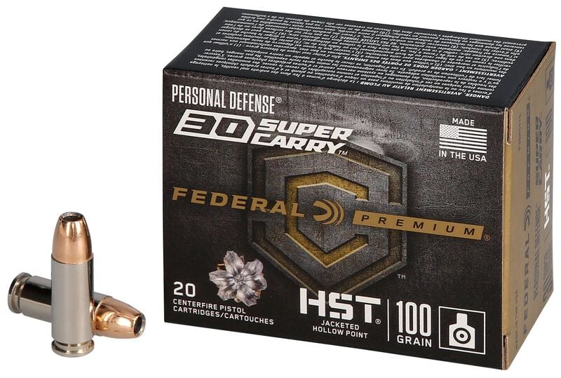 Personal Defense HST, 30 Super Carry, 100 Grain, HST Jacketed Hollow Point, 1250 fps