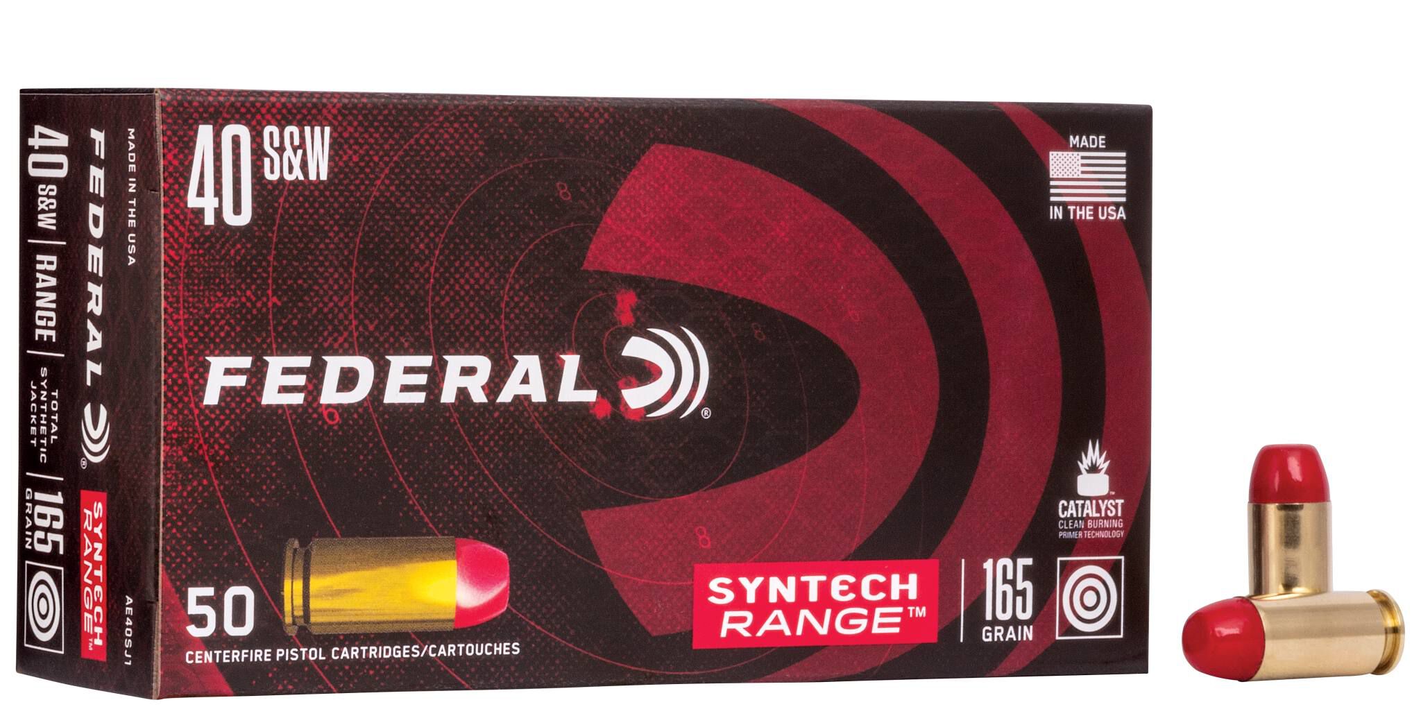 Buy Syntech Range 40 S&W Ammo | 165 Grain, 1060 FPS | Federal