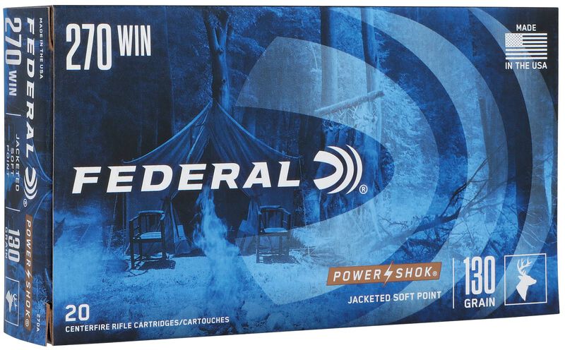 Power-Shok Rifle, 270 Win, 130 Grain, Jacketed Soft Point, 3060 fps