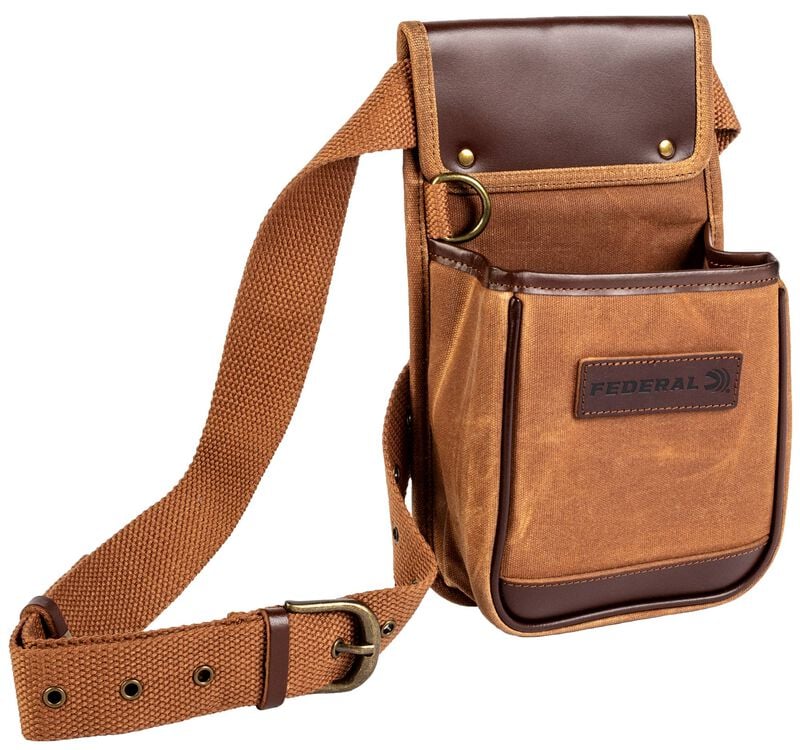Premium Shell Pouch, Tan, Waxed Canvas