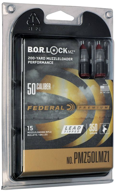 Lead Tipped Muzzleloader Bullet, .50, 350 Grain