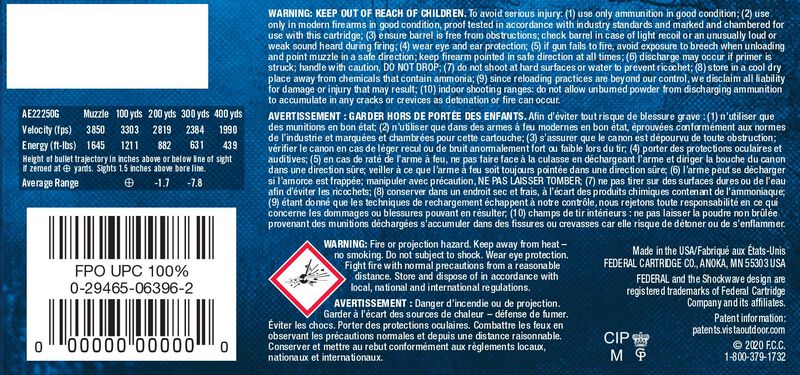 Varmint &amp; Predator, 22-250 Rem, 50 Grain, Jacketed Hollow Point, 3850 fps