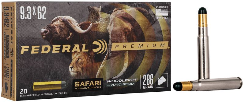 Safari Woodleigh Hydro Solid, 9.3x62, 286 Grain, Woodleigh Hydro Solid, 2360 fps