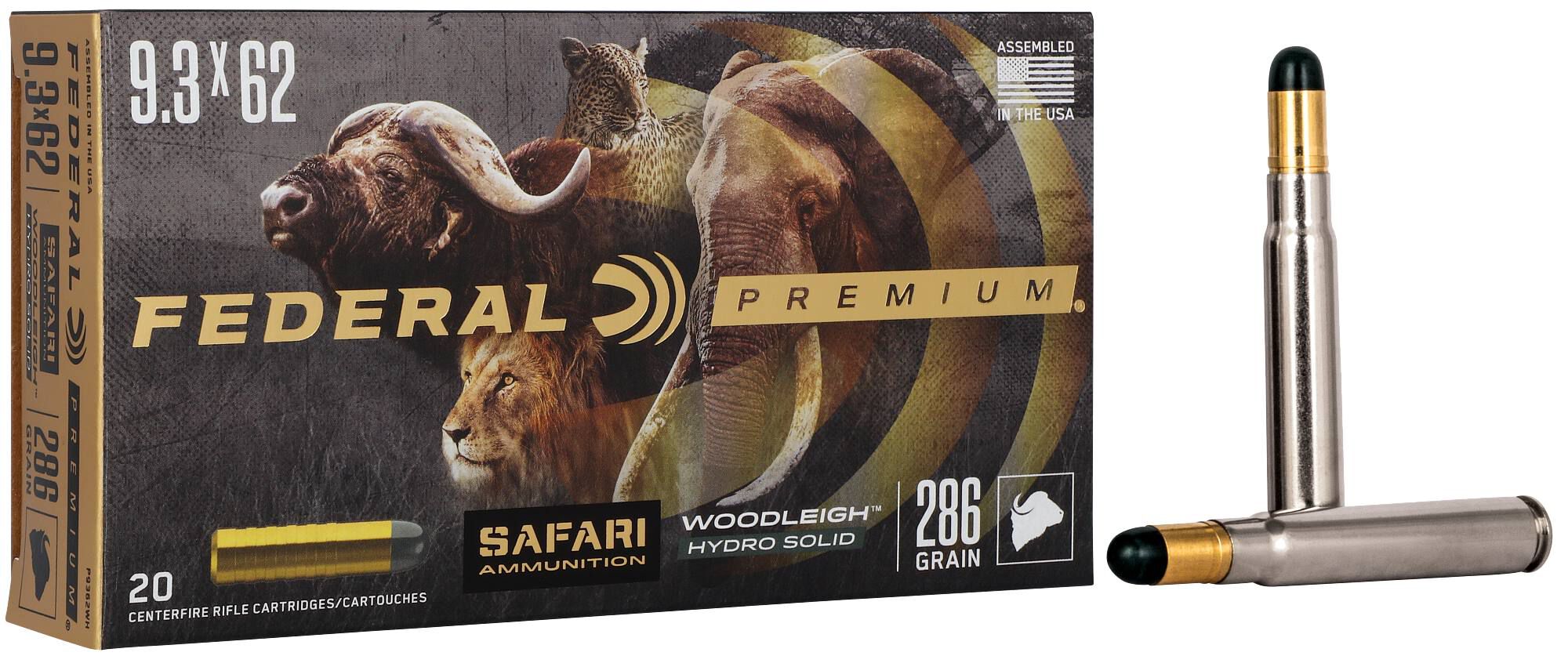 Buy Safari Woodleigh Hydro Solid 9.3x62 Ammo | 286 Grain, 2360 FPS