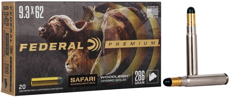 Safari Woodleigh Hydro Solid, 9.3x62, 286 Grain, Woodleigh Hydro Solid, 2360 fps