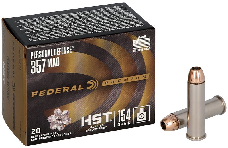 Personal Defense HST, 357 Magnum, 154 Grain, HST Jacketed Hollow Point, 1340 fps