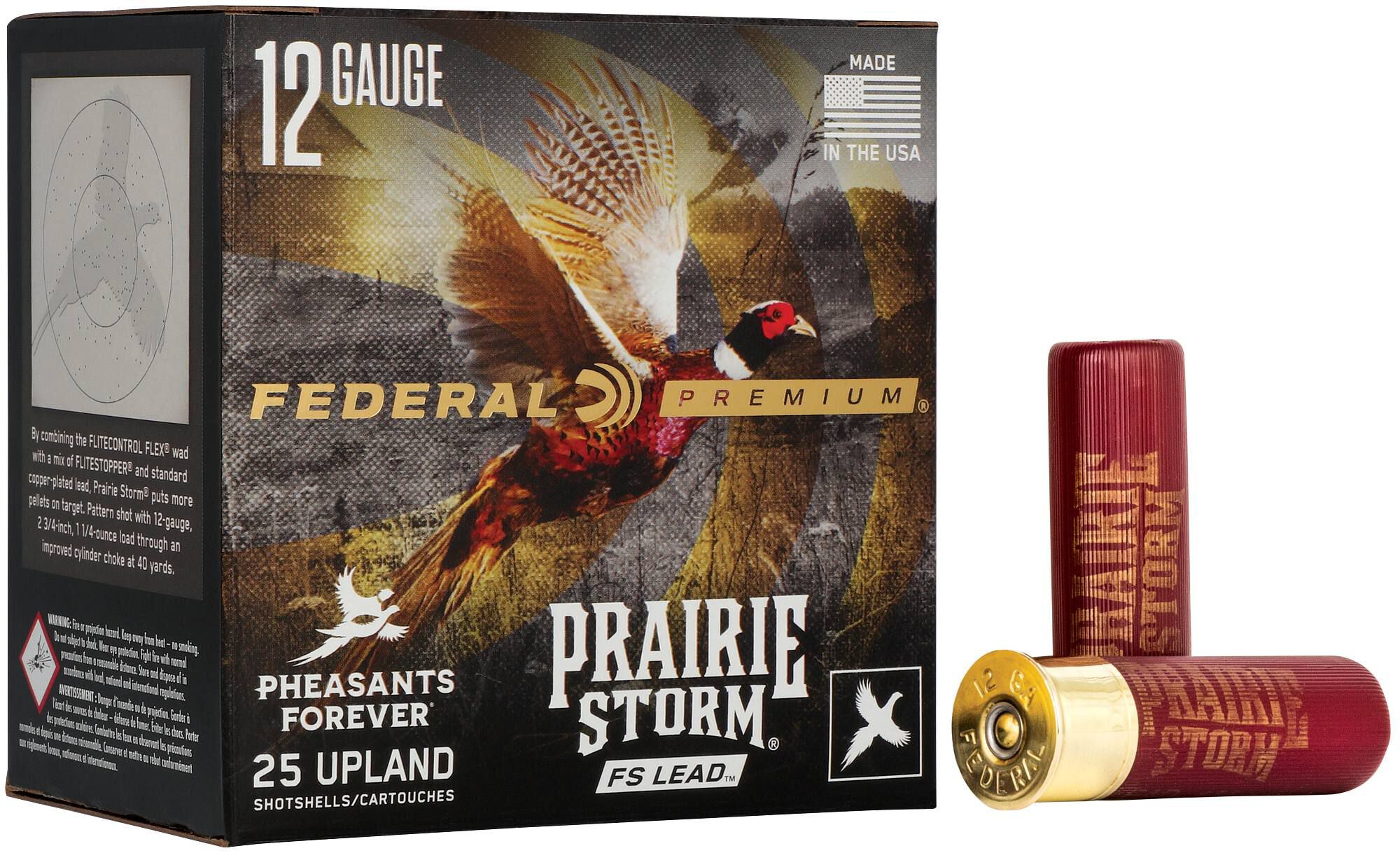 Federal Prairie Storm Lead 12ga 3in 5 Shot FS 1-5/8oz – Powerful Magnum Pheasant Load, 25 Rounds 2 Federal Prairie Storm Lead 12ga 3in 5 Shot FS 1-5/8oz – Powerful Magnum Pheasant Load, 25 Rounds - Image 2