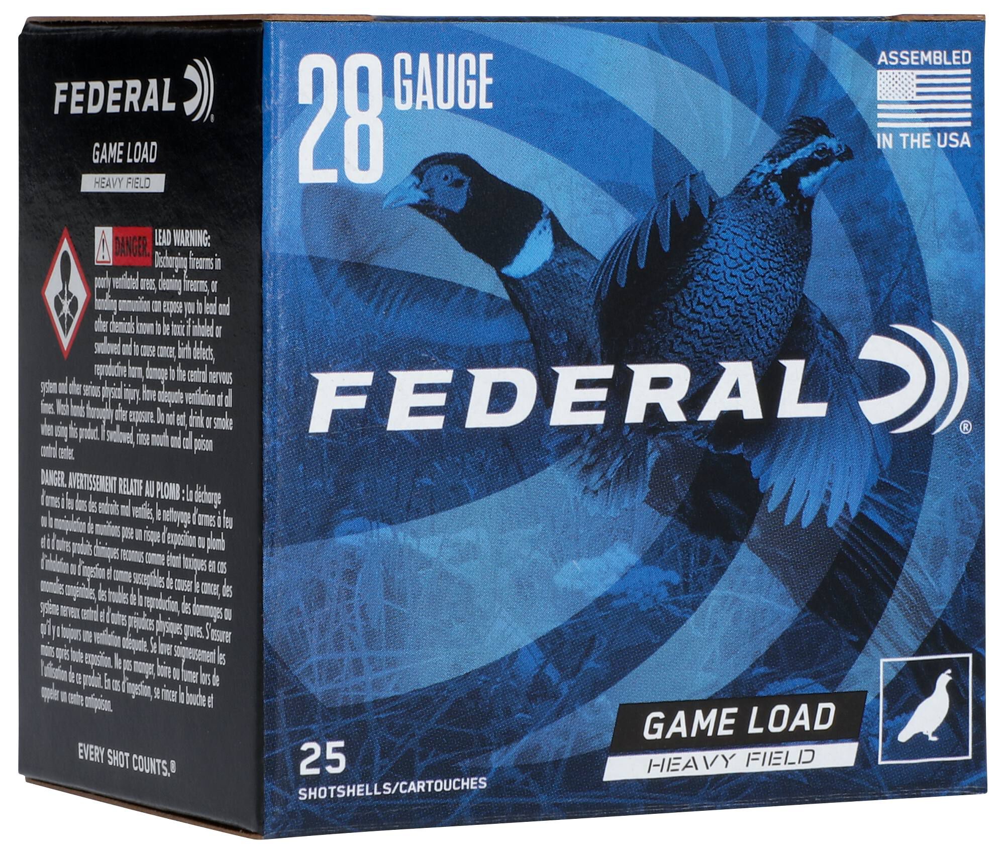 Federal Game-Shok 28ga Quail Load – Superb 28 Gauge 7 1/2 Shot Hi-Brass Loads, 25 Shells - Image 3