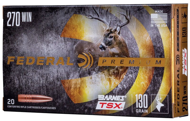 Barnes TSX, 270 Win, 130 Grain, Barnes Triple-Shock X Bullet (TSX), 3060 fps