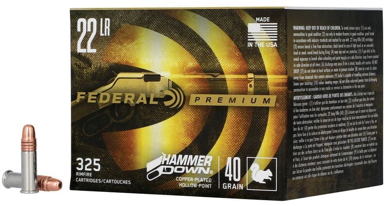 HammerDown Rimfire, 22 LR, 40 Grain, Copper Plated Hollow Point, 1200 fps