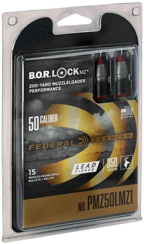 Lead Tipped Muzzleloader Bullet, .50, 350 Grain