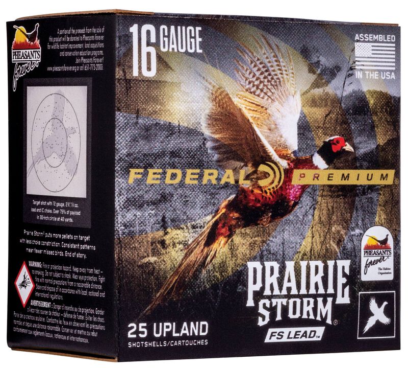 Prairie Storm FS Lead, 16 Gauge, 6 Shot, 2-3/4 in, 1 1/8 oz, 1425 fps