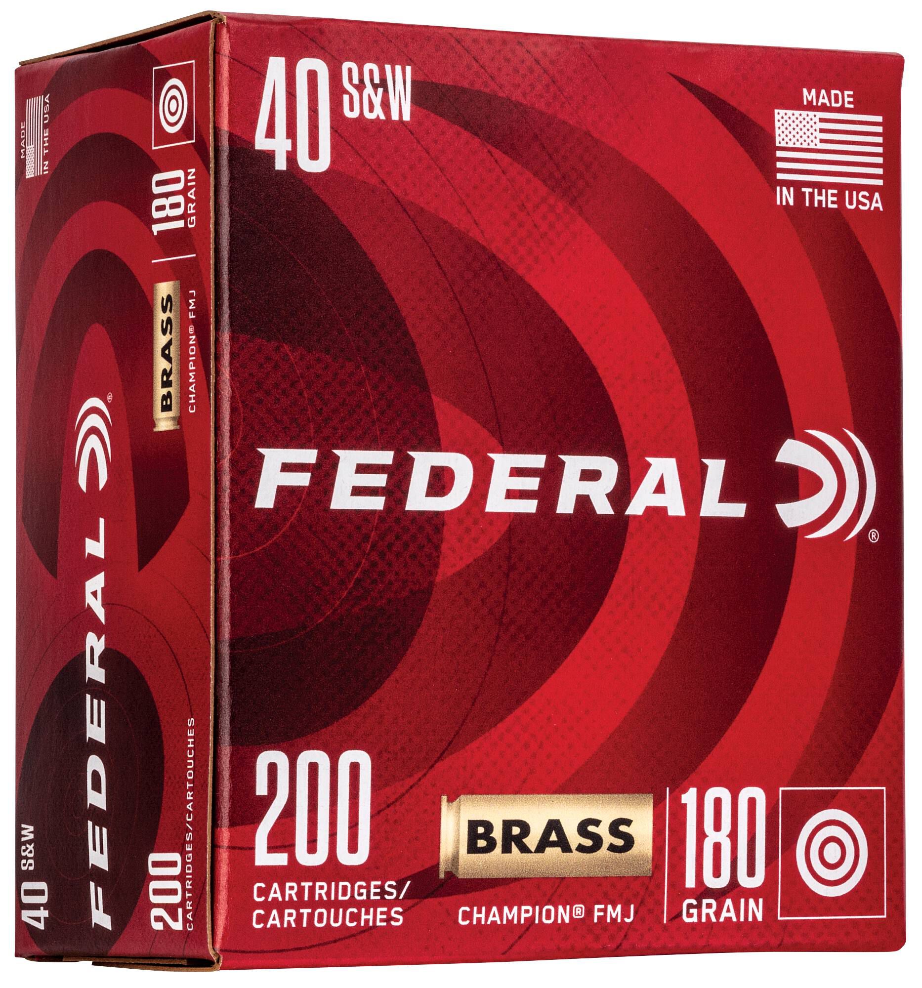 Federal Champion 40 SW 180gr FMJ – Proven Bulk Training Ammo, 200 Rounds - Image 2