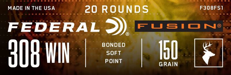 Fusion Rifle, 308 Win, 150 Grain, Fusion Soft Point, 2820 fps