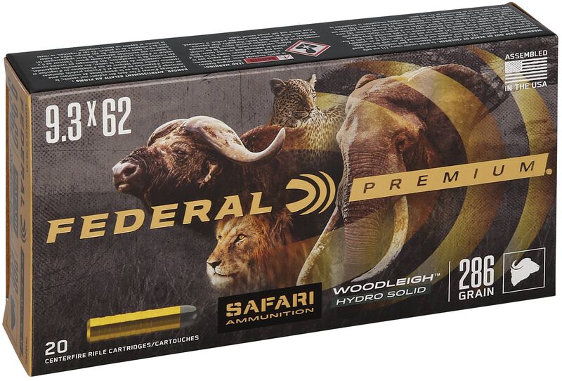 Safari Woodleigh Hydro Solid, 9.3x62, 286 Grain, Woodleigh Hydro Solid, 2360 fps